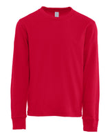 Next Level Youth Cotton Long Sleeve Tee. 3311 - Red