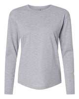 Next Level Women's Cotton Relaxed Long Sleeve Tee. 3911 - Heather Grey