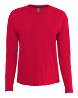 Next Level Women's Cotton Relaxed Long Sleeve Tee. 3911 - Red