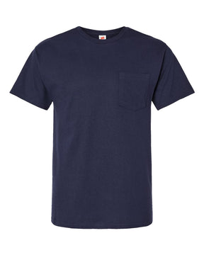 Hanes Unisex Essential-T Pocket T-Shirt. 5290P - Athletic Navy