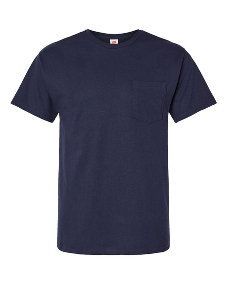 Hanes Unisex Essential-T Pocket T-Shirt. 5290P - Athletic Navy