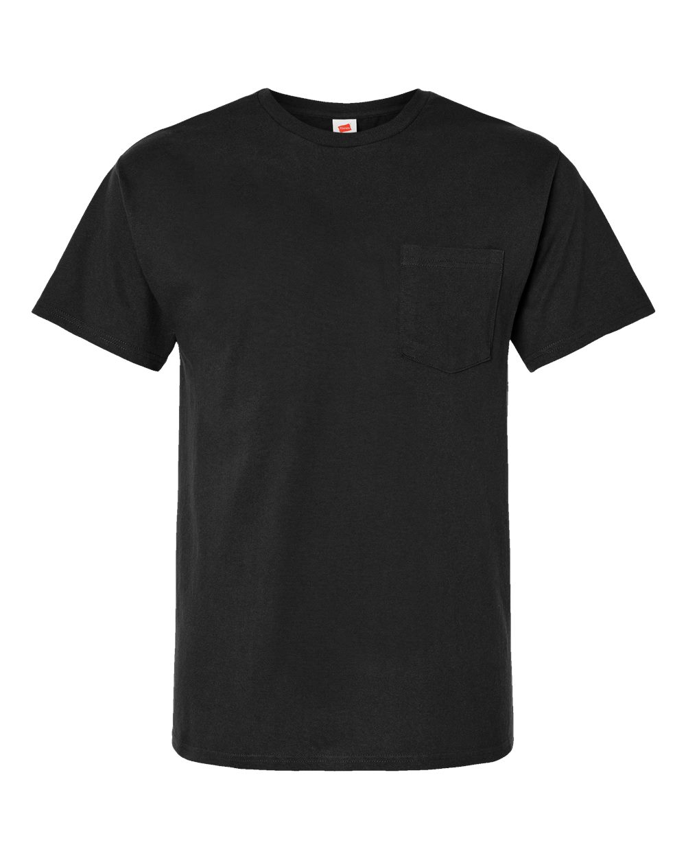 Hanes Unisex Essential-T Pocket T-Shirt. 5290P - Black
