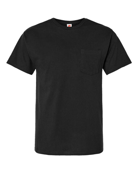 Hanes Unisex Essential-T Pocket T-Shirt. 5290P - Black