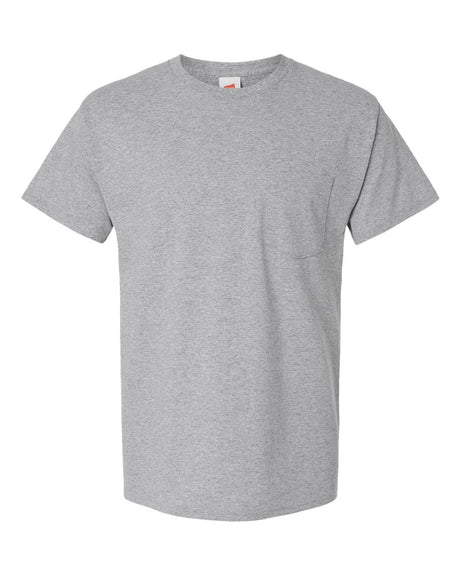 Hanes Unisex Essential-T Pocket T-Shirt. 5290P - Light Steel