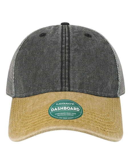 LEGACY Dashboard Trucker Cap. DTA - Black/ Camel/ Grey