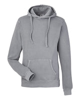 J. America Unisex Pigment-Dyed Fleece Hooded Sweatshirt. 8730 - Cloud