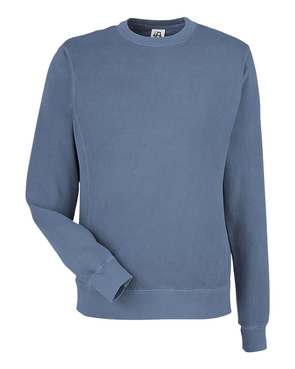 J. America Unisex Pigment-Dyed Fleece Crewneck Sweatshirt. 8731 - Denim