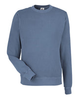 J. America Unisex Pigment-Dyed Fleece Crewneck Sweatshirt. 8731 - Denim
