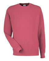 J. America Unisex Pigment-Dyed Fleece Crewneck Sweatshirt. 8731 - Garnet