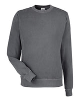 J. America Unisex Pigment-Dyed Fleece Crewneck Sweatshirt. 8731 - Lead