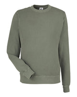 J. America Unisex Pigment-Dyed Fleece Crewneck Sweatshirt. 8731 - Spruce