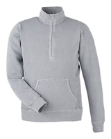 J. America Unisex Pigment-Dyed Fleece Quarter-Zip Pullover. 8732 - Cloud