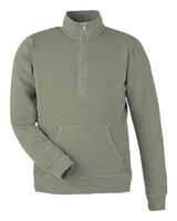 J. America Unisex Pigment-Dyed Fleece Quarter-Zip Pullover. 8732 - Spruce