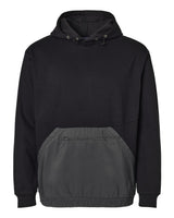 MV Sport Unisex Mixed Media Hooded Sweatshirt. 23112 - Black/ Charcoal