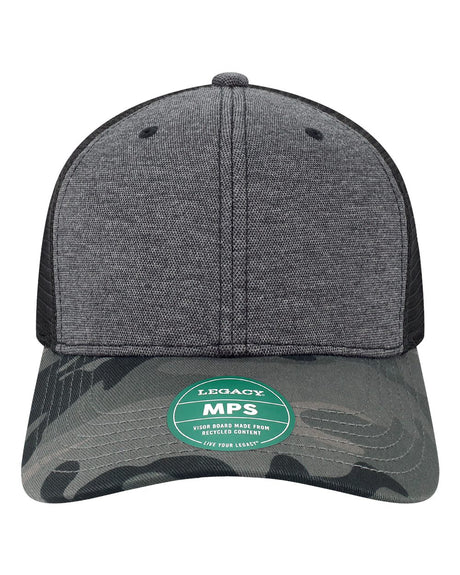 LEGACY Mid-Pro Snapback Trucker Cap. MPS - Black/ Camo