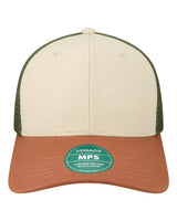 LEGACY Mid-Pro Snapback Trucker Cap. MPS - Stone/ Bronze/ Light Olive Green
