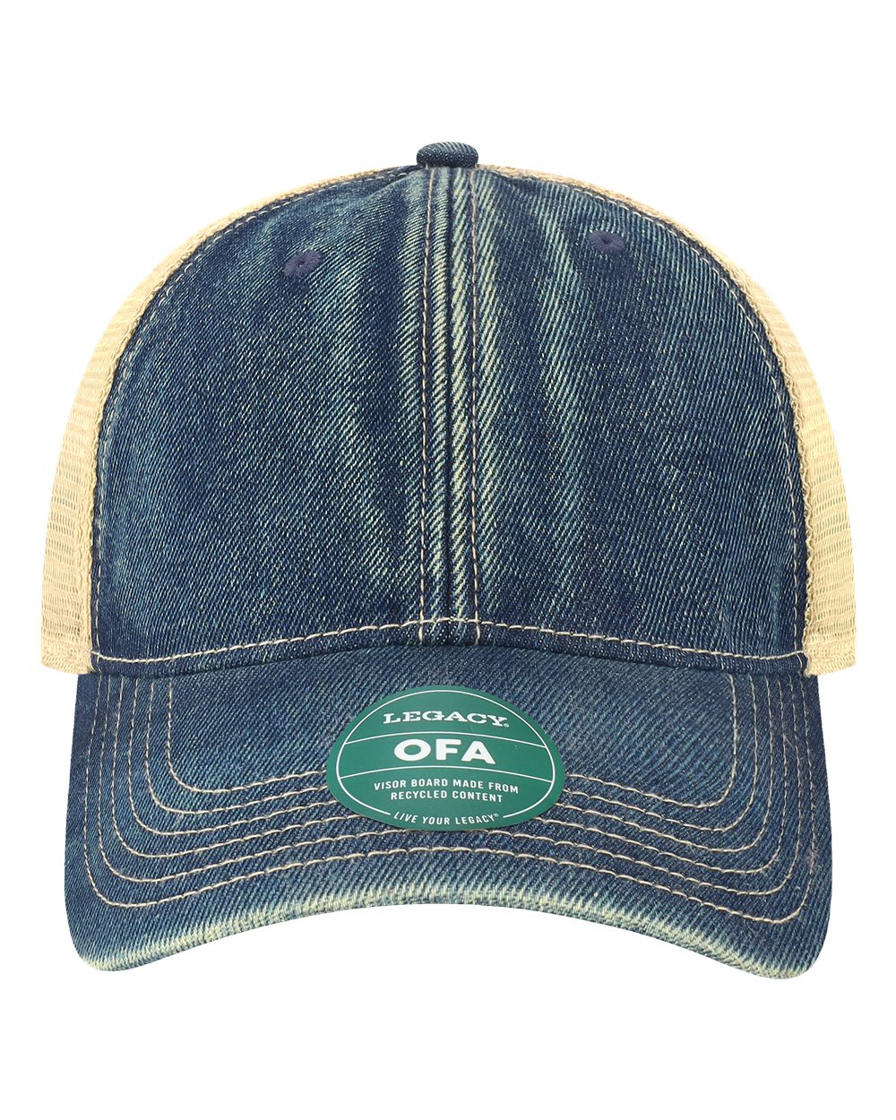 LEGACY Old Favorite Trucker Cap. OFA - Blue Denim/ Khaki