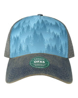 LEGACY Old Favorite Five-Panel Trucker Cap. OFAFP - Blue Pines