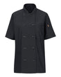 Chef Designs Women's Mimix™ Short Sleeve Chef Coat with OilBlok. 045X - Black