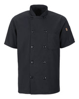 Chef Designs Mimix™ Short Sleeve Chef Coat with OilBlok. 046X - Black