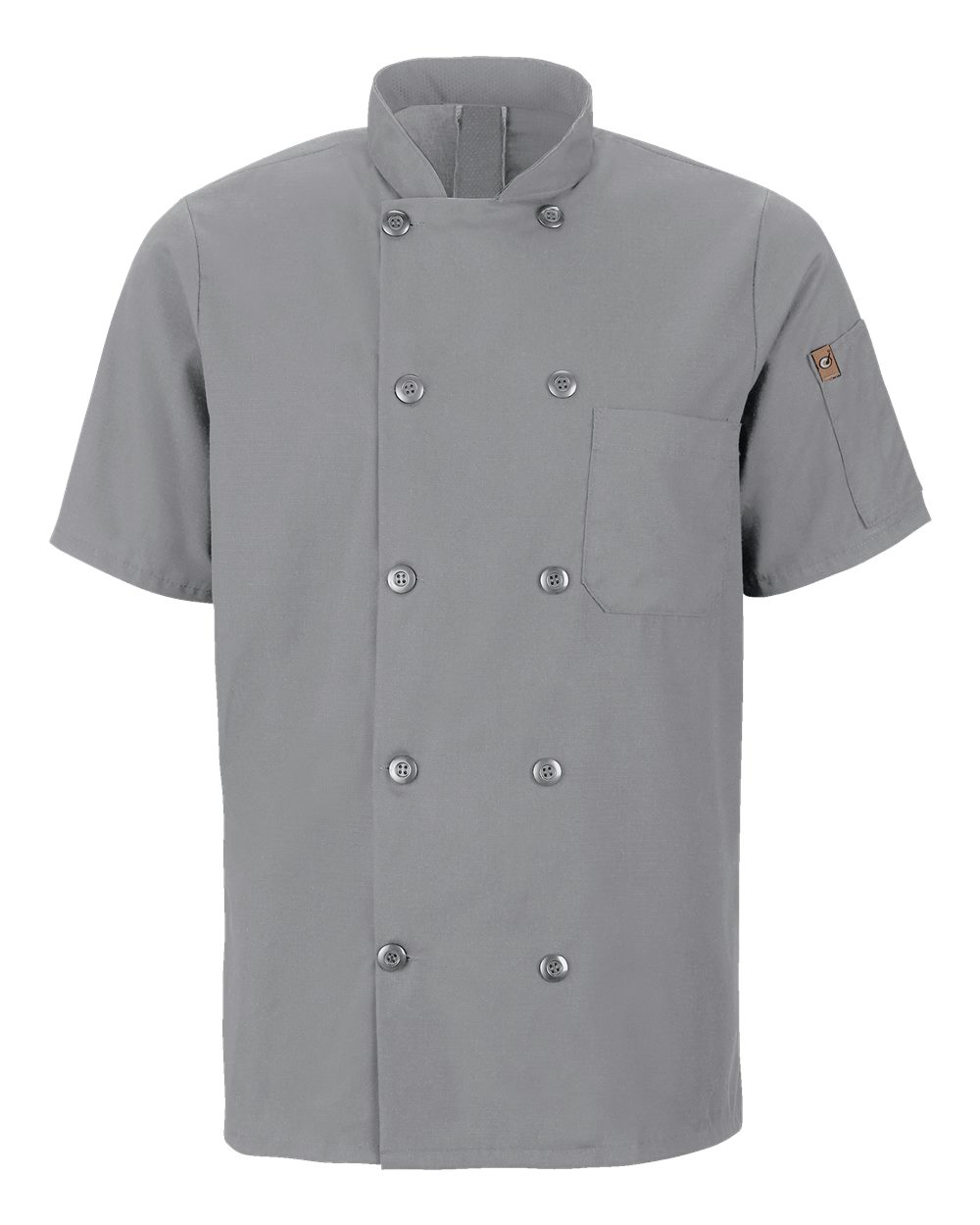 Chef Designs Mimix™ Short Sleeve Chef Coat with OilBlok. 046X - Grey