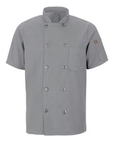 Chef Designs Mimix™ Short Sleeve Chef Coat with OilBlok. 046X - Grey