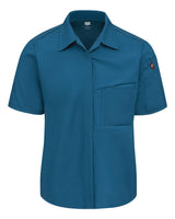 Chef Designs Women's Poplin Airflow Cook Shirt with OilBlok. 501W - Teal