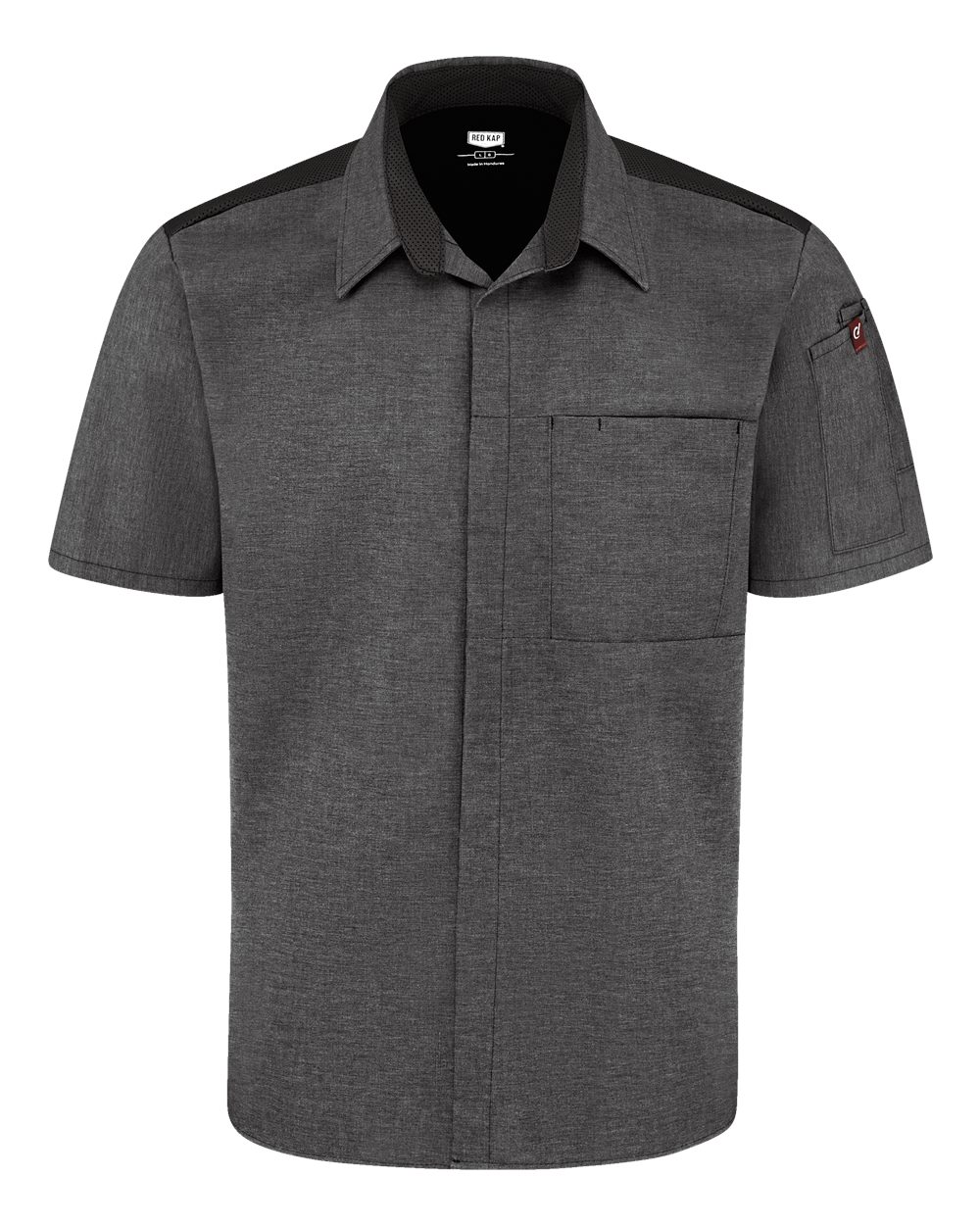 Chef Designs Poplin Airflow Cook Shirt with OilBlok. 502M - Charcoal/ Black