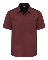 Chef Designs Poplin Airflow Cook Shirt with OilBlok. 502M - Merlot Heather/ Black
