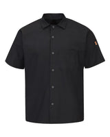 Chef Designs Mimix™ Short Sleeve Cook Shirt with OilBlok. 502X - Black