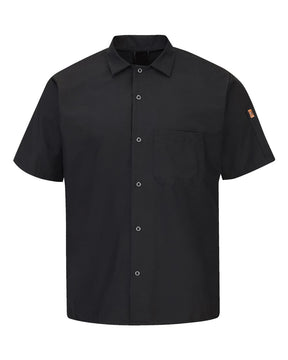 Chef Designs Mimix™ Short Sleeve Cook Shirt with OilBlok. 502X - Black