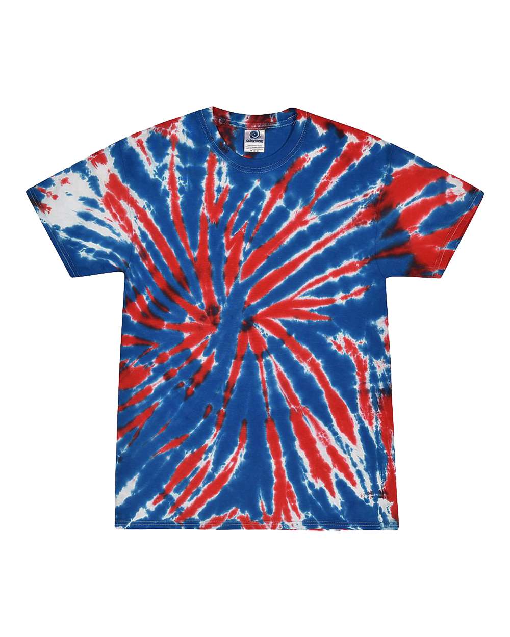 Colortone Unisex Multi-Color Tie-Dyed T-Shirt. 1000 - Union Jack
