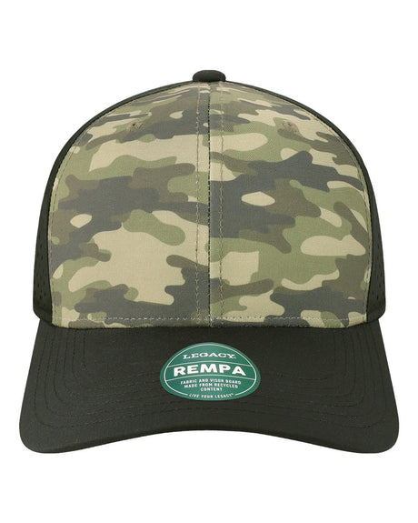 LEGACY Reclaim Mid-Pro Adjustable Cap. REMPA - Dark Olive Green Camo/ Black