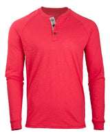 Boxercraft Unisex Henley Long Sleeve T-Shirt. BM3101 - True Red