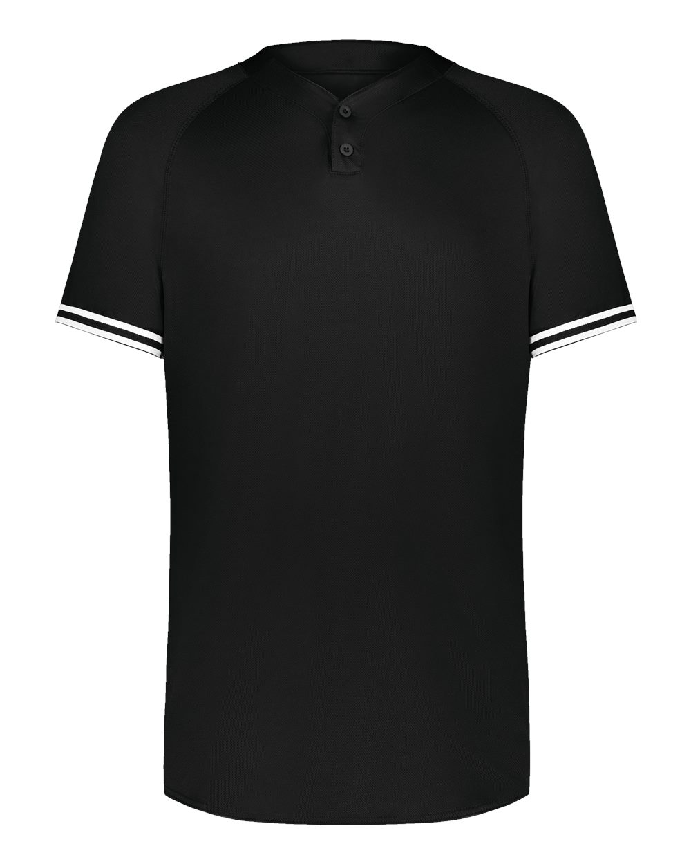 Augusta Sportswear Men's Cutter Henley Jersey. 6905 - Black/ White