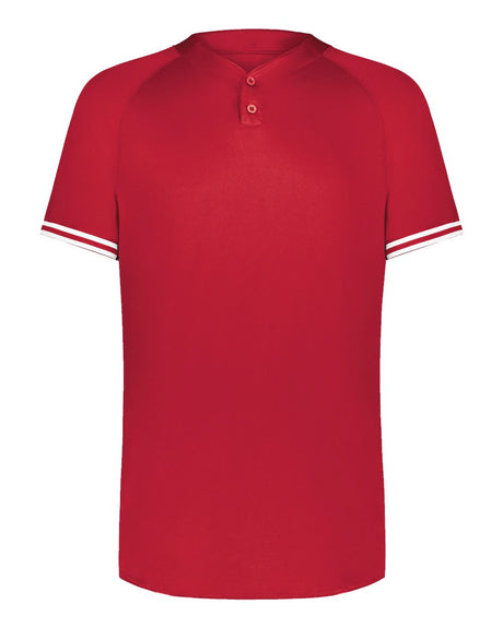 Augusta Sportswear Men's Cutter Henley Jersey. 6905 - Scarlet/ White