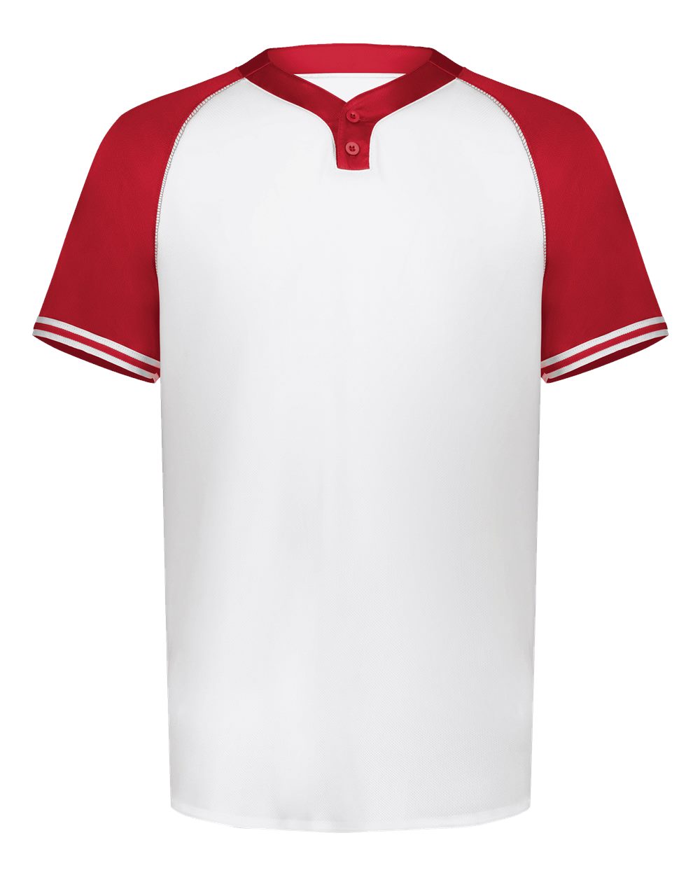 Augusta Sportswear Men's Cutter Henley Jersey. 6905 - White/ Scarlet