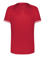 Augusta Sportswear Youth Cutter Henley Jersey. 6906 - Scarlet/ White