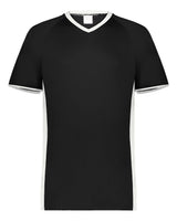 Augusta Sportswear Men's Cutter V-Neck Jersey. 6907 - Black/ White