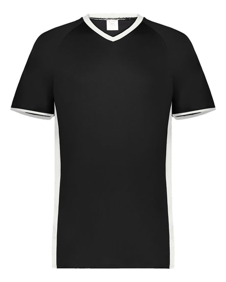 Augusta Sportswear Men's Cutter V-Neck Jersey. 6907 - Black/ White