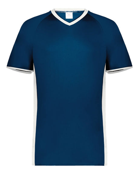 Augusta Sportswear Men's Cutter V-Neck Jersey. 6907 - Navy/ White