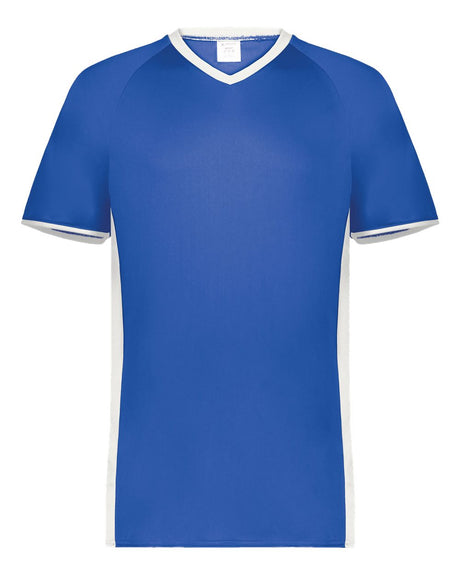 Augusta Sportswear Men's Cutter V-Neck Jersey. 6907 - Royal/ White