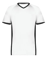 Augusta Sportswear Men's Cutter V-Neck Jersey. 6907 - White/ Black