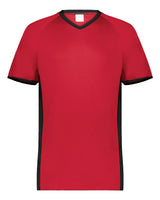 Augusta Sportswear Men's Cutter V-Neck Jersey. 6907 - Scarlet/ Black