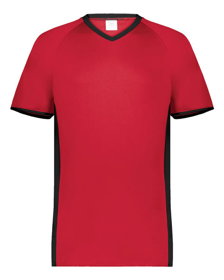 Augusta Sportswear Men's Cutter V-Neck Jersey. 6907 - Scarlet/ Black