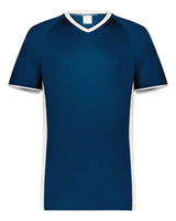Augusta Sportswear Youth Cutter V-Neck Jersey. 6908 - Navy/ White