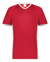 Augusta Sportswear Youth Cutter V-Neck Jersey. 6908 - Scarlet/ White