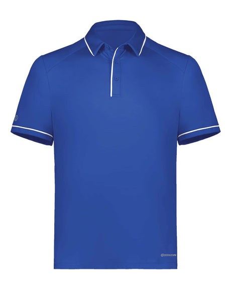 Holloway Men's CoolCore® Polo. 222518 - Royal/ White
