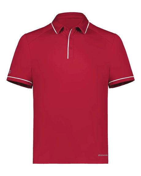 Holloway Men's CoolCore® Polo. 222518 - Scarlet/ White