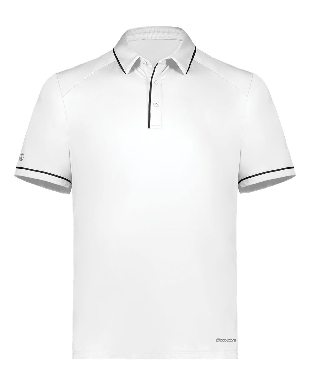 Holloway Men's CoolCore® Polo. 222518 - White/ Black
